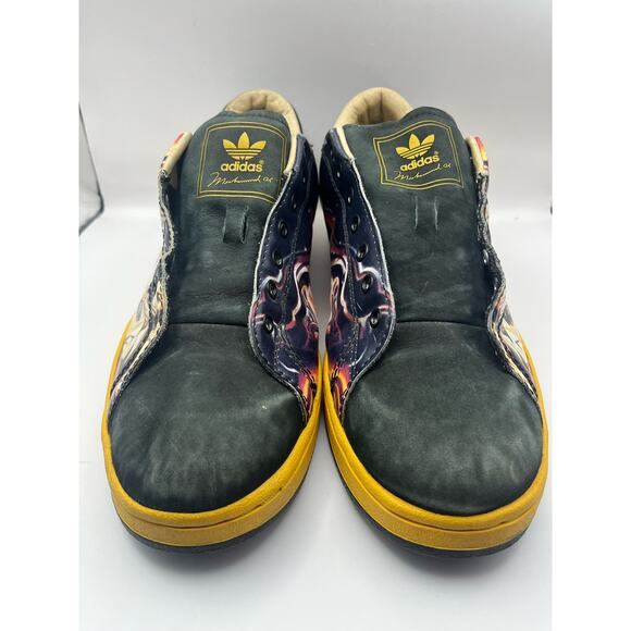 RARE Adidas Ali Classic 2 Muhammad Ali Values Black Yellow Sneakers Men’s 11.5 - Picture 5 of 8